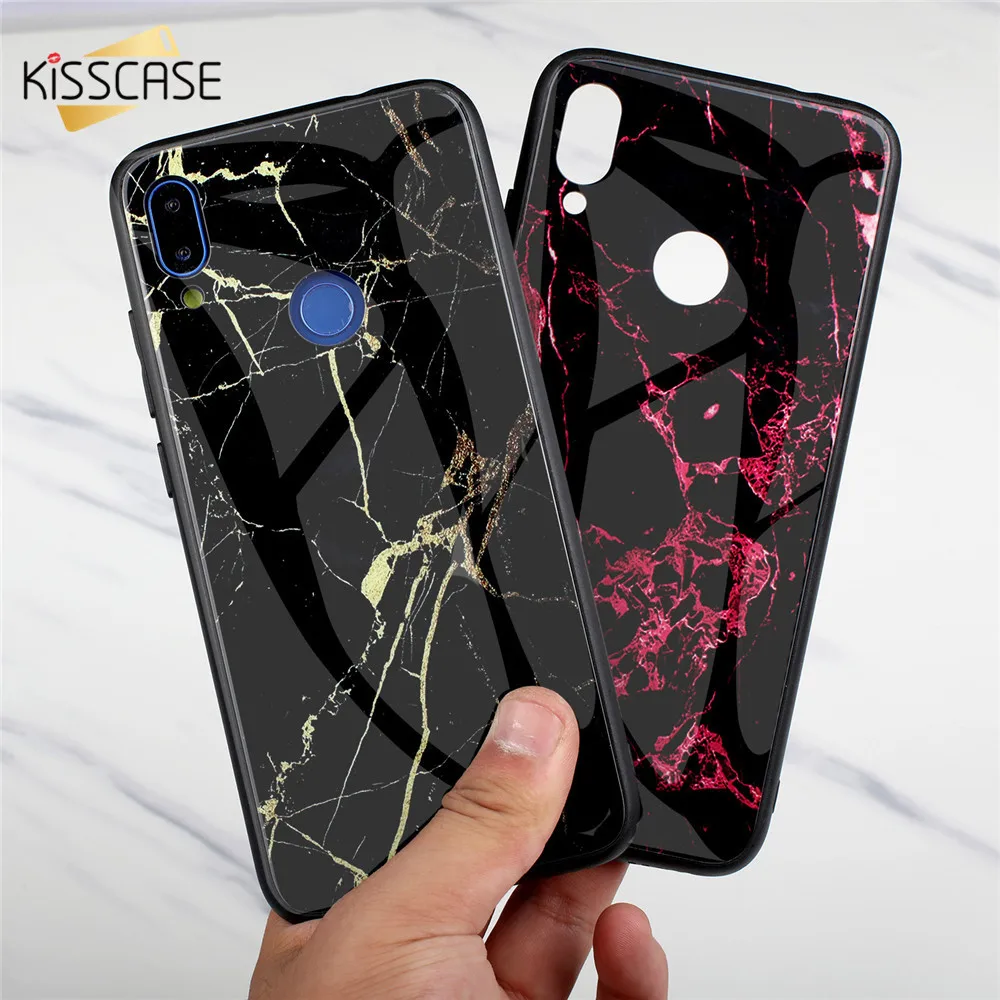 KISSCASE Fashion Marble Case For Xiaomi Redmi Note 5A Pocophone F1 Mi A1 Gradient Glass 8 Se Pro 5S Funda |