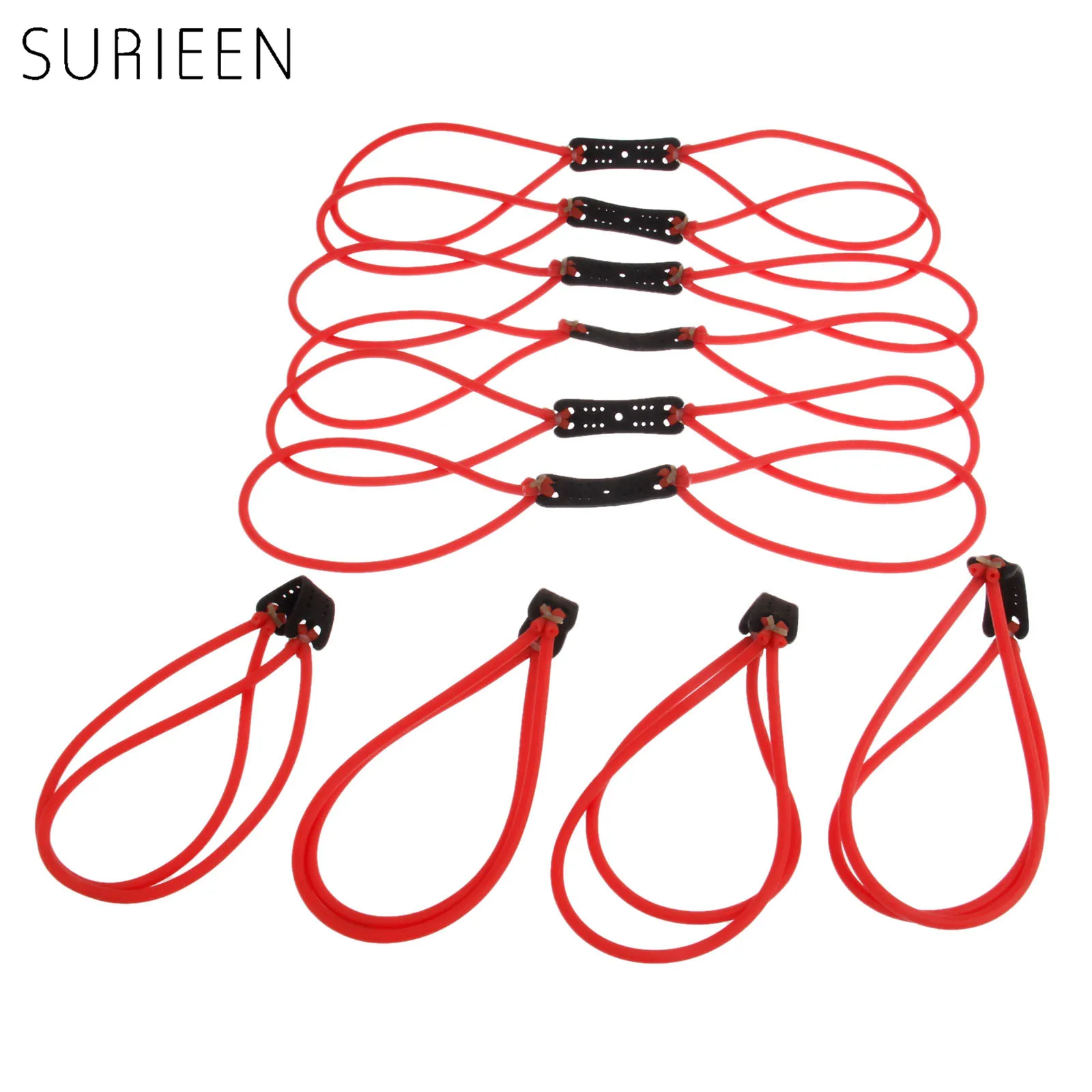 SURIEEN 10 шт. Мощная Рогатка Резиновая лента Охотничья катапульта рогатки