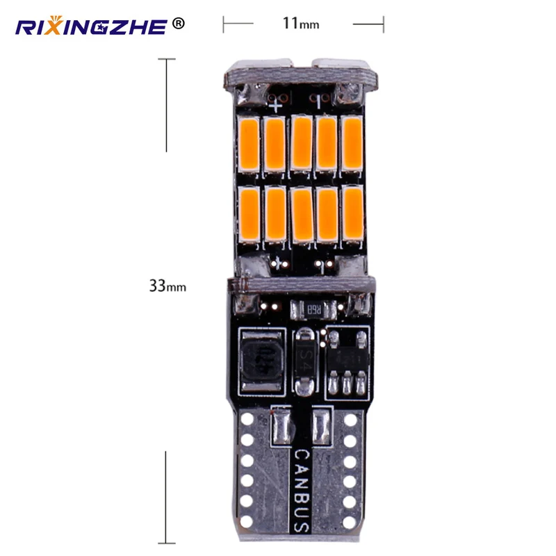 RXZ 100 шт. автомобильный T10 Canbus 26 SMD 4014 2 5 Вт 0.2A светодиодный 194 168 W5W неполярный Авто