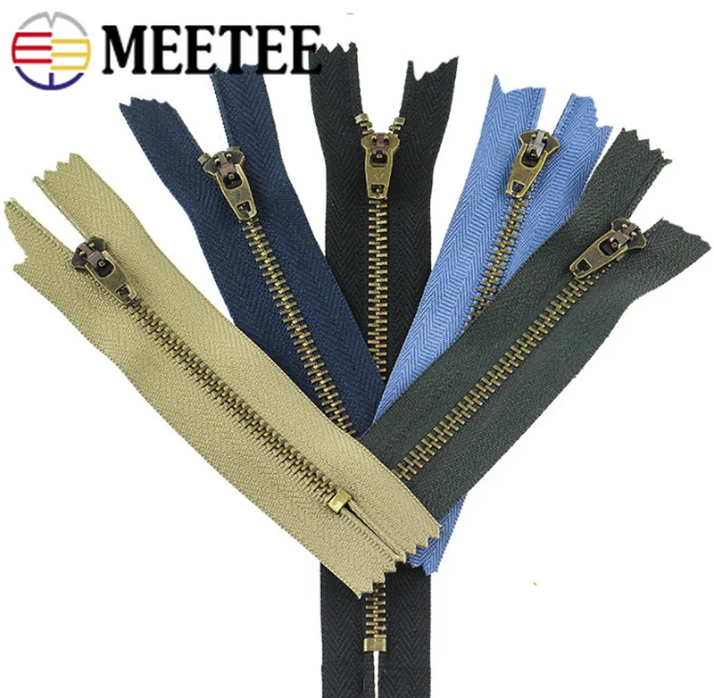 Meetee 10 шт 20/30 см 3# металлическая молния сплав Автоматическая блокировка близкий конец для шитья украшение для джинсовой сумки на молнии DIY аксессуары для одежды ZA224
