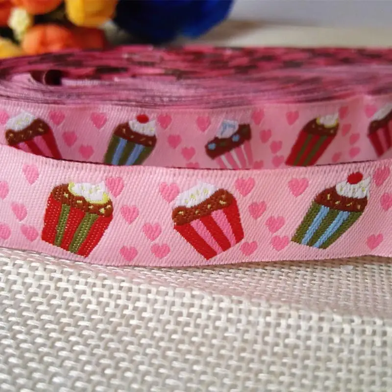 10 Colors 2019 Polyester Woven Jacquard Ribbon 5/8 x 5 Yards with Love Anchor Clock Pattern for Dog Collars image 3