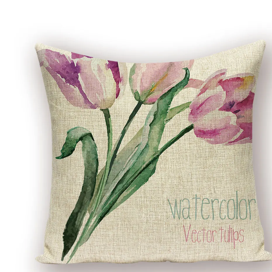 Растительная Подушка с цветочным принтом чехол в Европейском стиле украшение