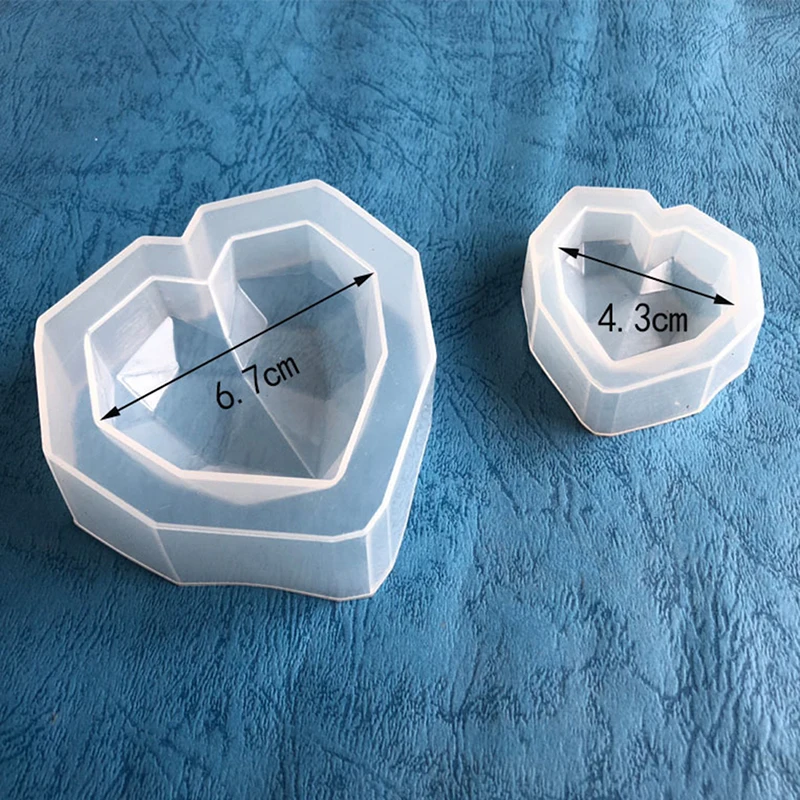 DIY свечи смолы формы 3D Сердце ароматический гипс пластырь силиконовая форма Любовь силиконовая форма-сердце для украшения автомобиля