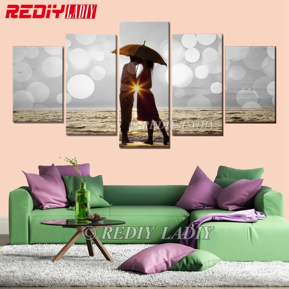 DIY алмазная живопись вышивка крестиком Триптих Алмазная мозаика поцелуи