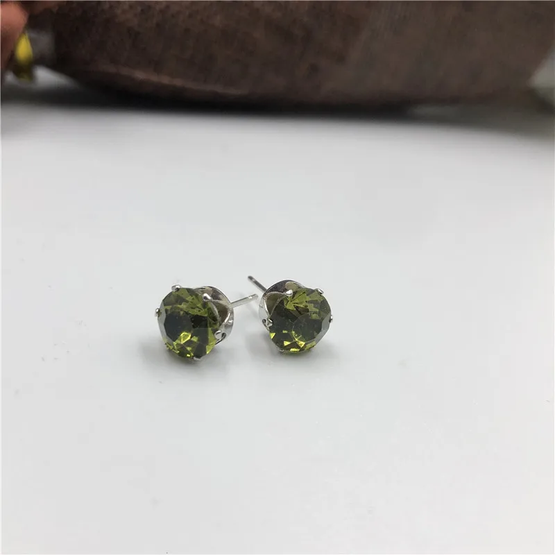 light green 11 14 цветов, модные ювелирные изделия, роскошные Австрийские кристаллы для женщин,, серебряные украшения для ушей, подарок для лучших друзей - Окраска металла: light green 11