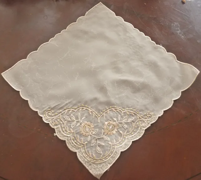 Упаковка из 10 прозрачных сетчатых вышитых салфеток декоративные салфетки 29*29 см