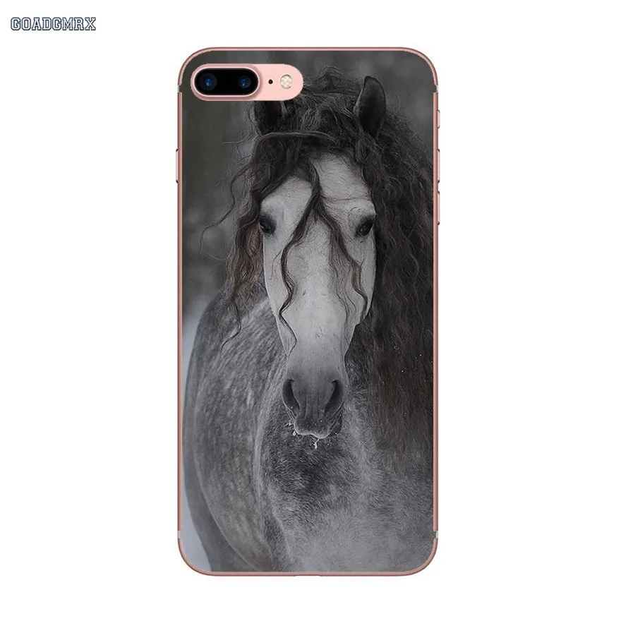 image 10 Мягкие прозрачные чехлы для iPhone 6 6 S 7 8 Plus X XS MAX XR 4 4s 5 5S SE 5C Andalusian Horse высокого качества - Цвет: image 10