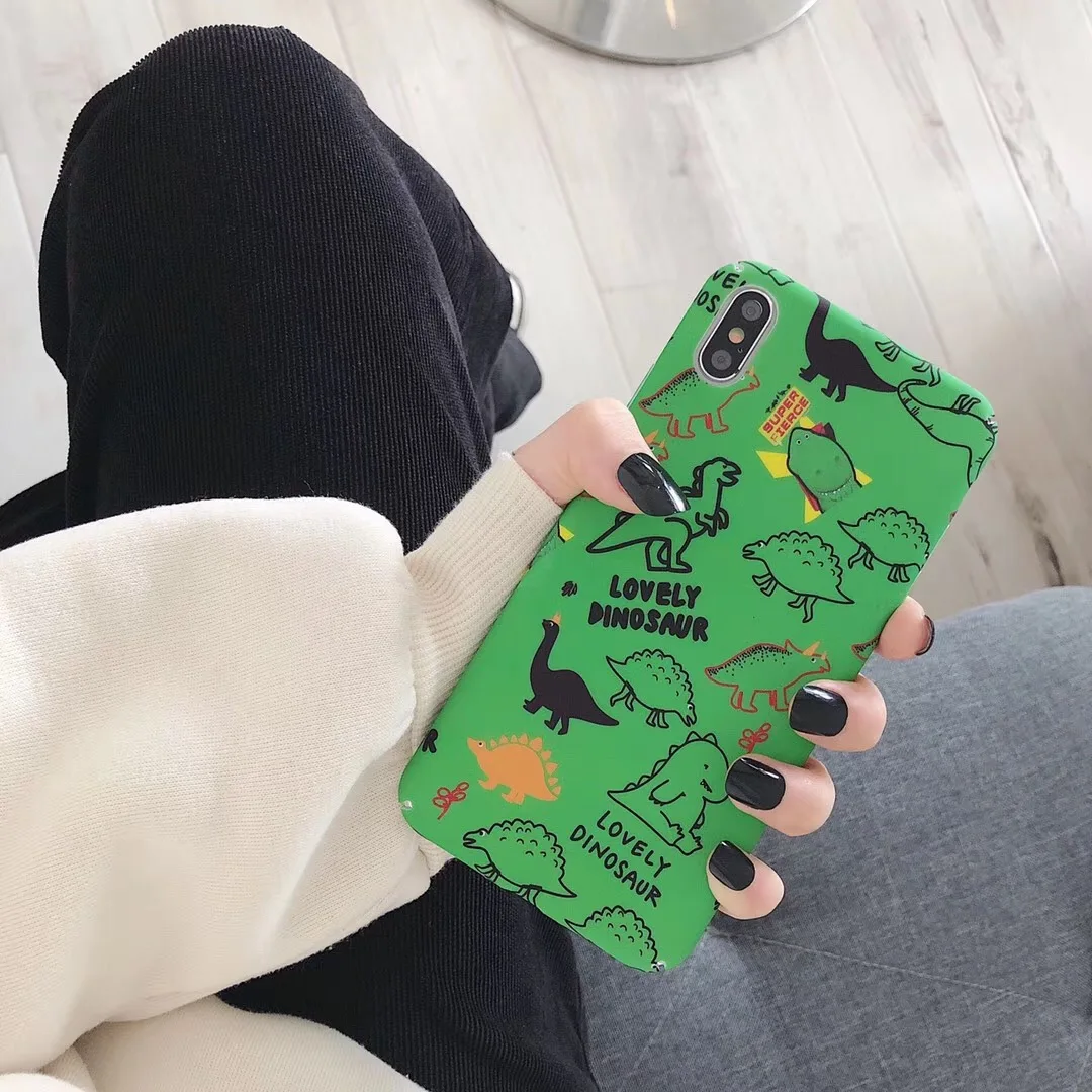 Cute cartoon Toy Story Green Dinosaur Hard PC Phone Case Cover for iphone 7 6 6s 8 Plus X Xs Max Xr Fundas Coque |