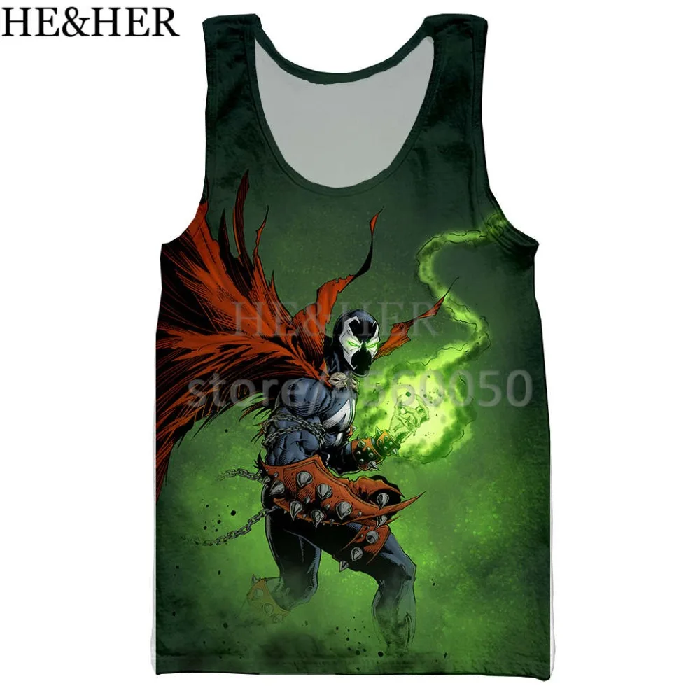 

Spawn Anti-hero Hell Bada 3D printed tank top for men fashion cool summer tank top work out men women tank tops halter tank top