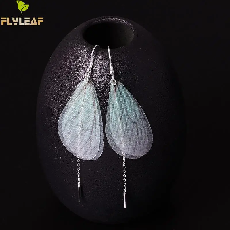 Серьги Flyleaf из стерлингового серебра 100% пробы с длинными кисточками в виде