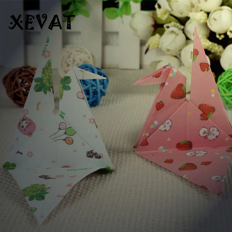 Бумажные краны оригами 15*15 см новый креативный дизайн фруктов крафт бумага 70 шт.