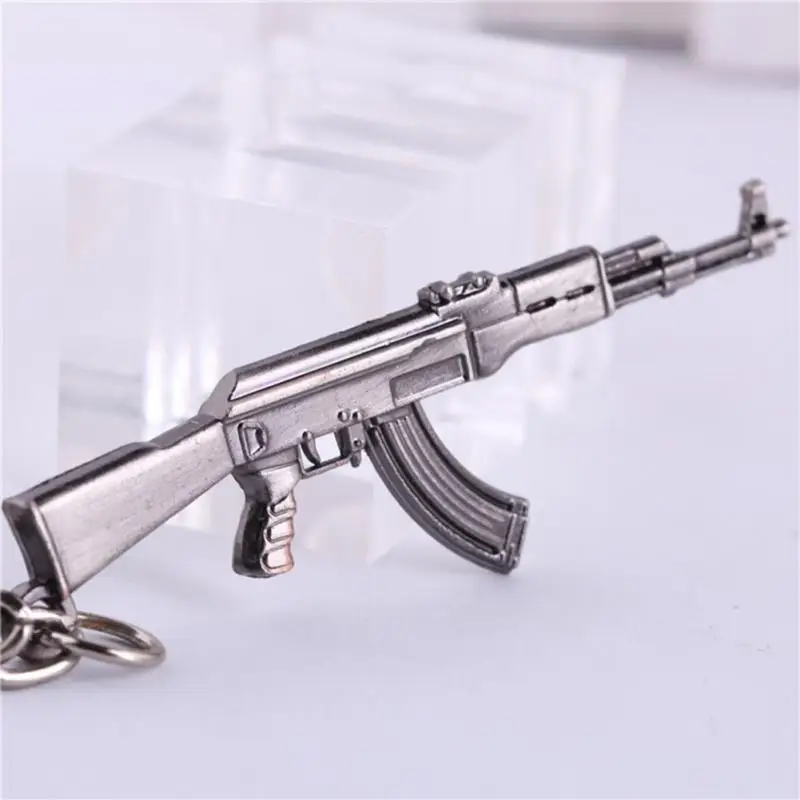 Novelty Fashion Cool Counter Strike AK47 Guns Keychain Trinket Rifle Sniper Key Chain Keyrings Punk Jewelry Souvenirs Gift Men | Украшения