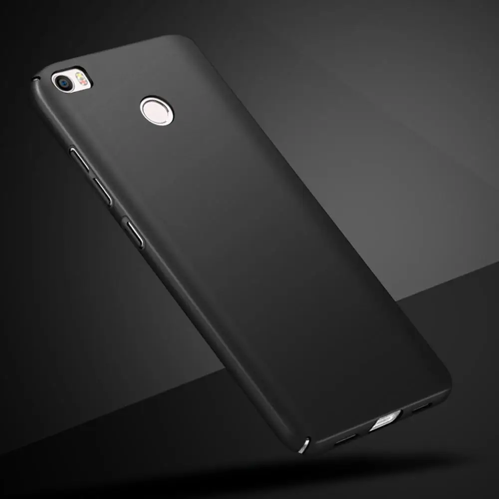 Чехол для Xiaomi mi Max, чехол на заднюю панель 360, полная защита, тонкий ПК жесткий корпус, матовый чехол для Xiaomi mi Max, чехол для телефона s - Цвет: Black
