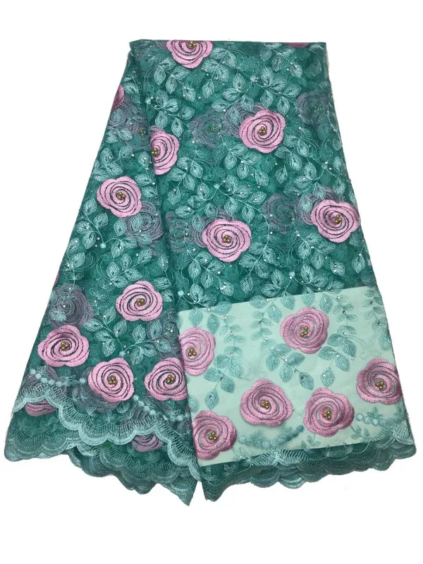 French Net Lace Fabric 2016 Latest african guipure lace fabric with embroidery mesh tulle water green cord fabric!506-8-20 | Дом и сад