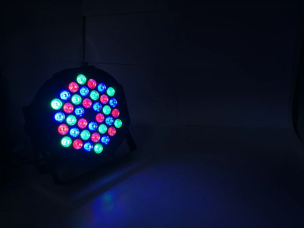 Светодиодный плоский Par 36x 3W красный зеленый синий цвет освещение с DMX512 для дискотеки DJ KTV проектор машины праздничные украшения для сцены лампа