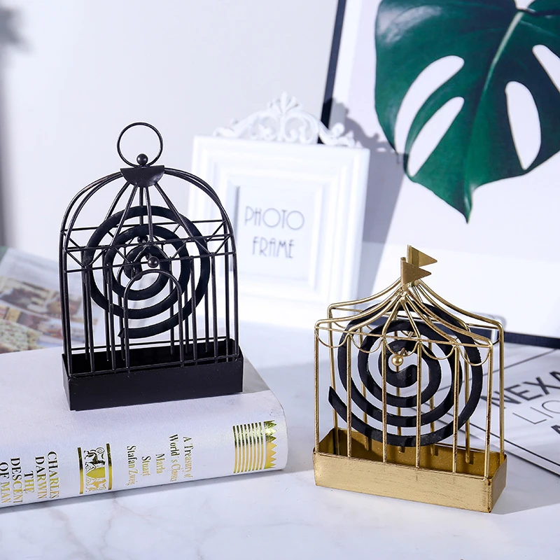 Europe Creative Mosquito Coil Shelf Figurines Model Iron Craft Ornaments Simple Furnishing Articles Decoration Accessories Gifts | Дом и сад