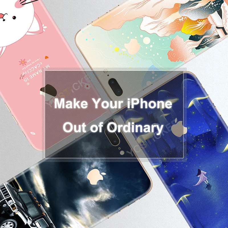 GOOYIYO-для iPhone X XS наклейка для телефона XS Max XR DIY Наклейка 3M виниловая камуфляжная Обложка для iPhone 6 6S 7 8 Plus наклейка