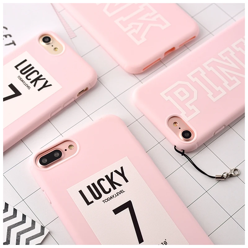 Чехол для iPhone 6 6S мягкий силиконовый чехол карамельного и розового цвета на