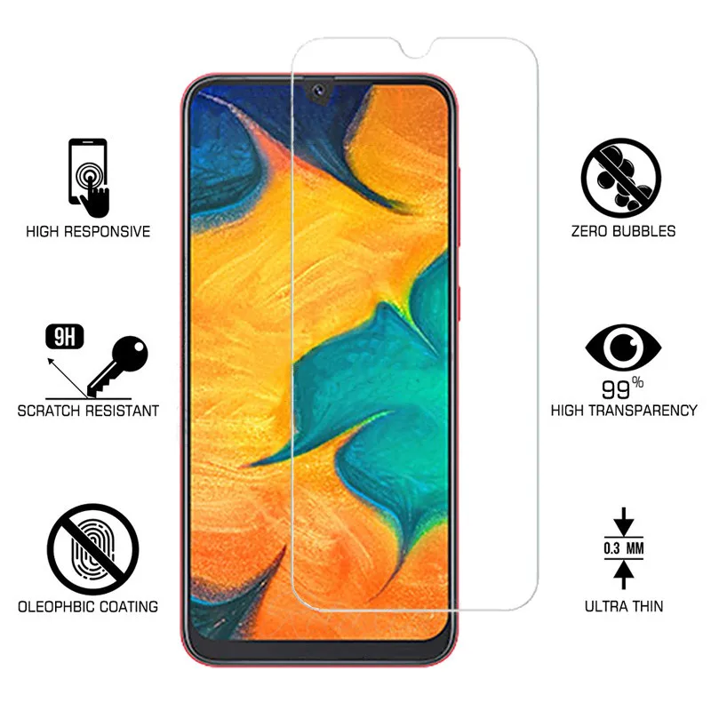 Закаленное Стекло для samsung Galaxy A90 A80 A70 A60 A50 A40 A30 A20E A10 Экран Защитная пленка для M10 M20 M30 анти-защитная пленка
