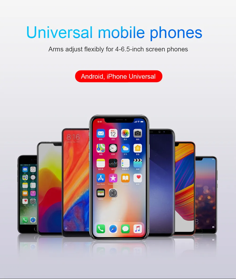 10 Вт Qi автомобильное беспроводное зарядное устройство для iPhone Xs X samsung S10 S9 Xiaomi Mi автоматическое зажимное Быстрое беспроводное зарядное устройство Автомобильный держатель для телефона