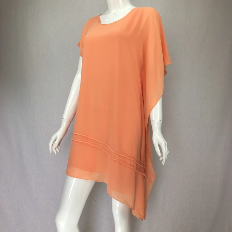 Женское платье элегантное богемное пляжное летнее асимметричное шифоновое