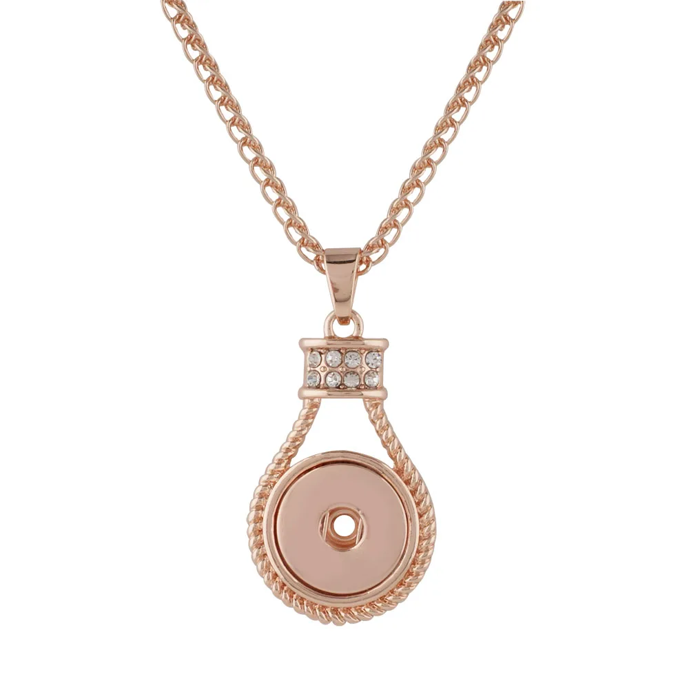 Vintage Rose Gold Necklaces For Women 2019 Fashion 18mm 20mm Snap Multiple Layers Pendant Long Boho Jewelry | Украшения и