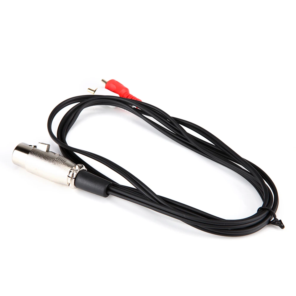 Красный и белый 2 * RCA штекер XLR Женский стерео аудио Динамик Amp y-образный кабель 5Ft
