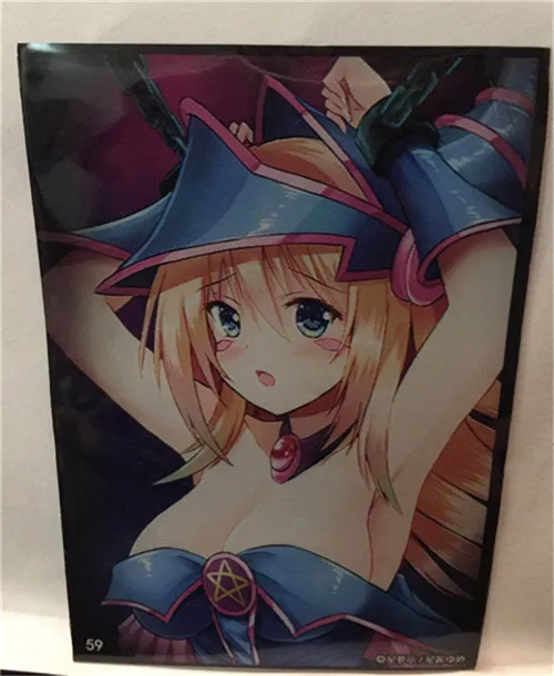 NO. 59 50 шт./упак. Yu-Gi-Oh! Темный волшебник, секс-серия для девочек, дуэлист, защита карт, аниме, Yu Gi Oh, настольные игры, рукава, игрушка, 16 стилей - Цвет: NO. 59