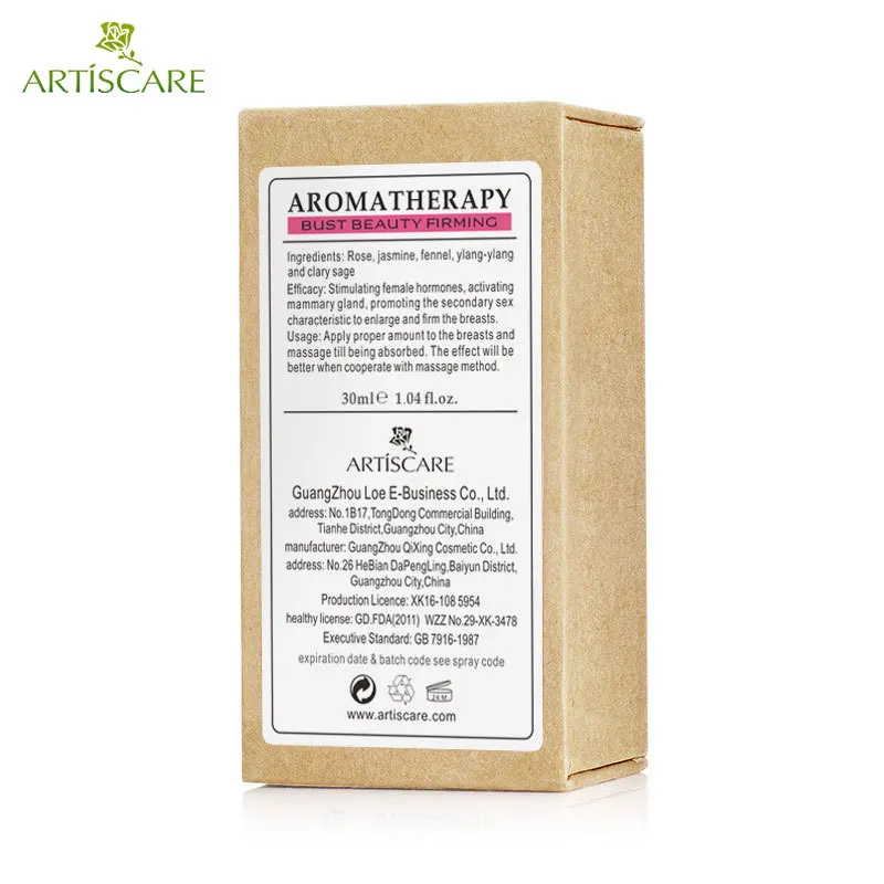 ARTISCARE 100% мощное масло для увеличения груди натуральные растительные экстракты