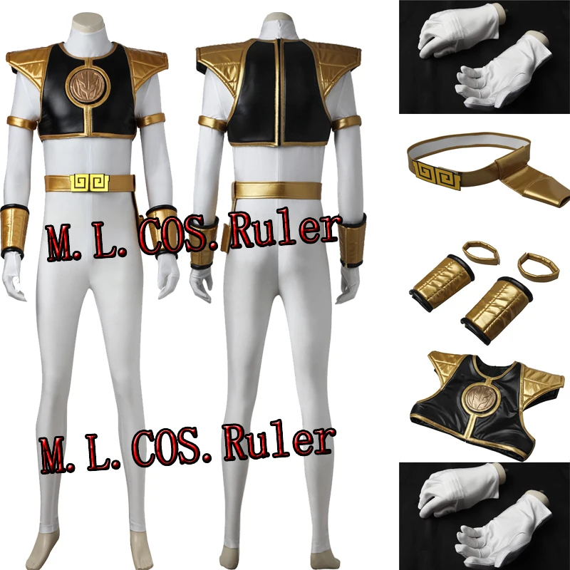 Изготовленный На Заказ Zyuranger белый рейнджер Томи Оливер могучий морфин Косплей-костюм супергерой одежда на Хэллоуин Unsex