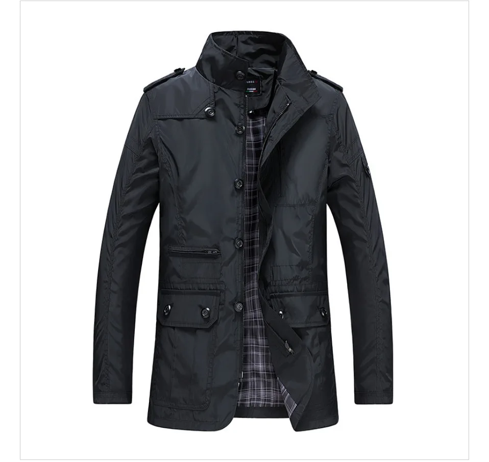 Фирменная Новинка поступление Для мужчин куртка Slim Fit Высокое Качество Для Мужчин's осенняя одежда мужские жакеты, застежки Теплая стеганая куртка из хлопка