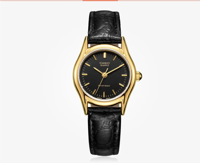 CASIO Часы женские роскошные Брендовые повседневные ультра тонкие кварцевые кожаные серебряные часы подарок 3 бар водонепроницаемые Relojes Mujer LTP-1094E-1A