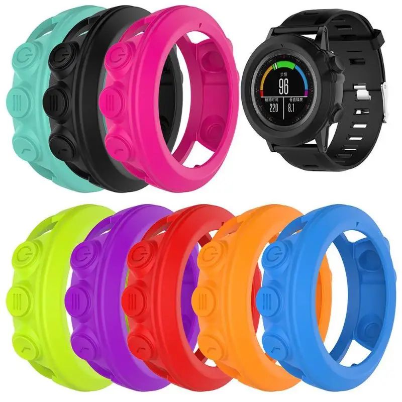 1 шт. силиконовый защитный чехол для Garmin Fenix 3 HR Quatix Tactix Bravo Смарт часы Мягкий