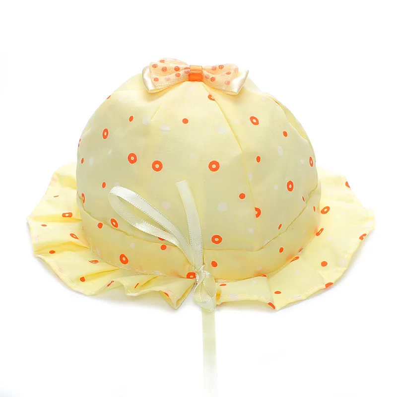 Panama Dot Newborn Hat Baby Cap With Bow Boy Girl Sun Cute Tire Beanies Soft Bucket Girls Clothing | Детская одежда и обувь