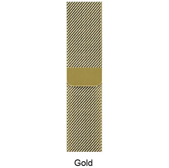 Gold Smochm Миланская Магнитная Петля Браслет из нержавеющей стали ремешок для Apple Watch iWatch 44 мм/42 мм/40 мм/38 мм серии 4/3/2/1 - Цвет: Gold