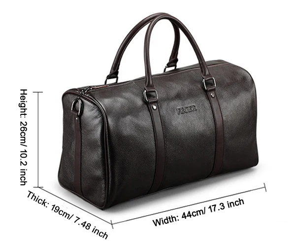 Модная Дорожная сумка из натуральной кожи Мужская большая для ручной клади