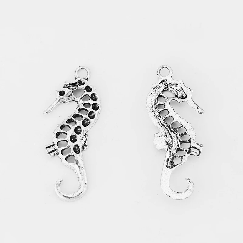20 шт серебряный сплав Howllow Seahorse подвески в форме морского конька браслет Поиск DIY Ожерелье Изготовление ювелирных изделий