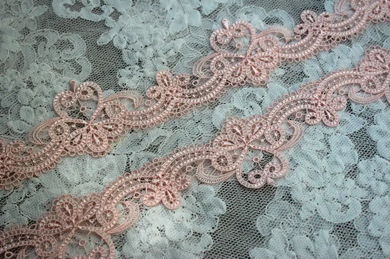 Флуоресцентная зеленая розовая черная Водорастворимая кружевная отделка 5 8 см 2