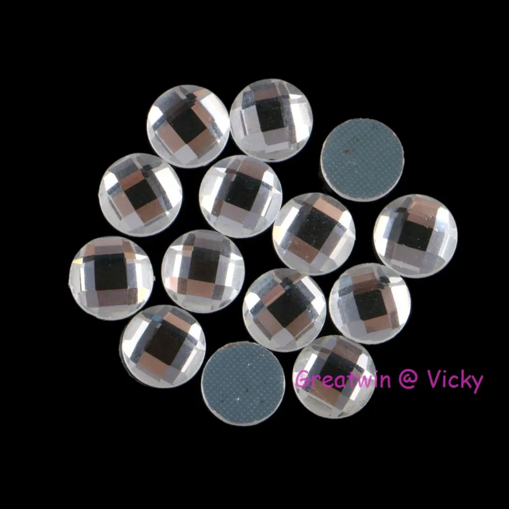 Круглые стеклянные стразы горячей фиксации прозрачные кристаллы DMC с плоской