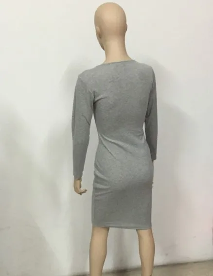 2016 осеннее модное женское платье с длинным рукавом сексуальное облегающее в