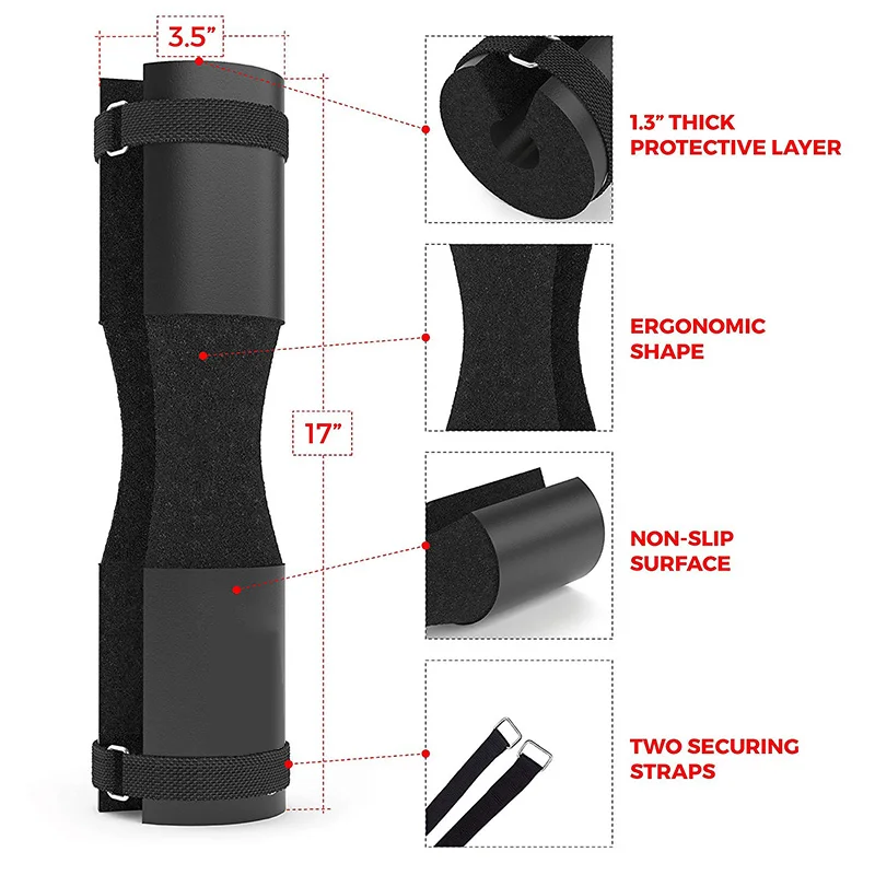 Расширенный приседающий коврик-приседания обхваты и бедра-поддержка шеи плеча