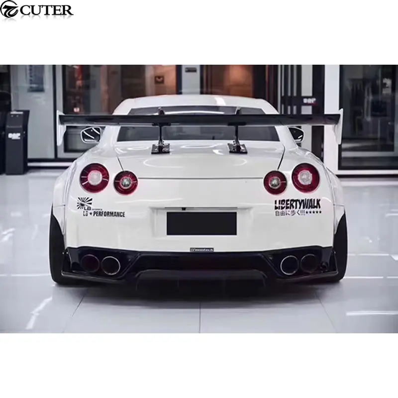 GTR R35 авто гоночный автомобиль Стайлинг углеродное волокно задний спойлер для Nissan