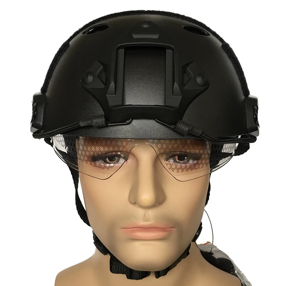 Быстрый Шлем с Goggle ABS пластиковые военные шлемы PJ стиль мотоциклетная велосипедная шляпа w/NVG Пейнтбол Wargame защитное снаряжение
