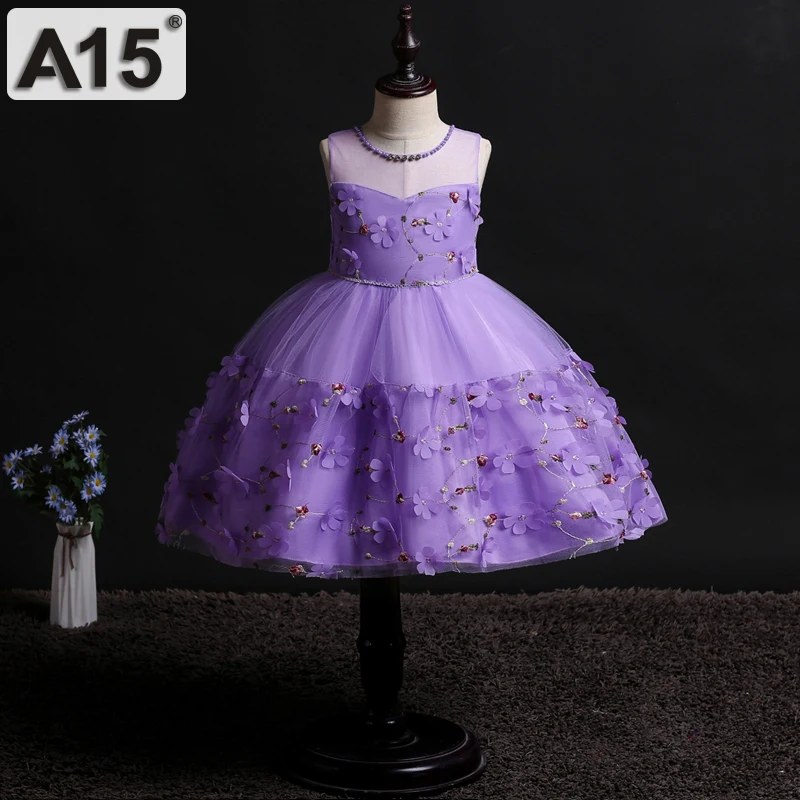 Свадебное платье для девочки дети цветочный белые платья подружек невесты