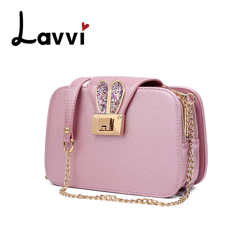 2018 брендовые дизайнерские Новый ремешок-цепочка металлик заячьи ушки Diamond PU