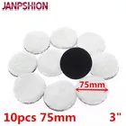JANPSHION 10 шт. 75 мм Автомобильная полировальная Подушка 3 дюйма полировщик шерсти для ухода за автомобильной краской