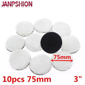 JANPSHION 10 шт. 75 мм Автомобильная полировальная Подушка 3 дюйма полировщик шерсти для ухода за автомобильной краской