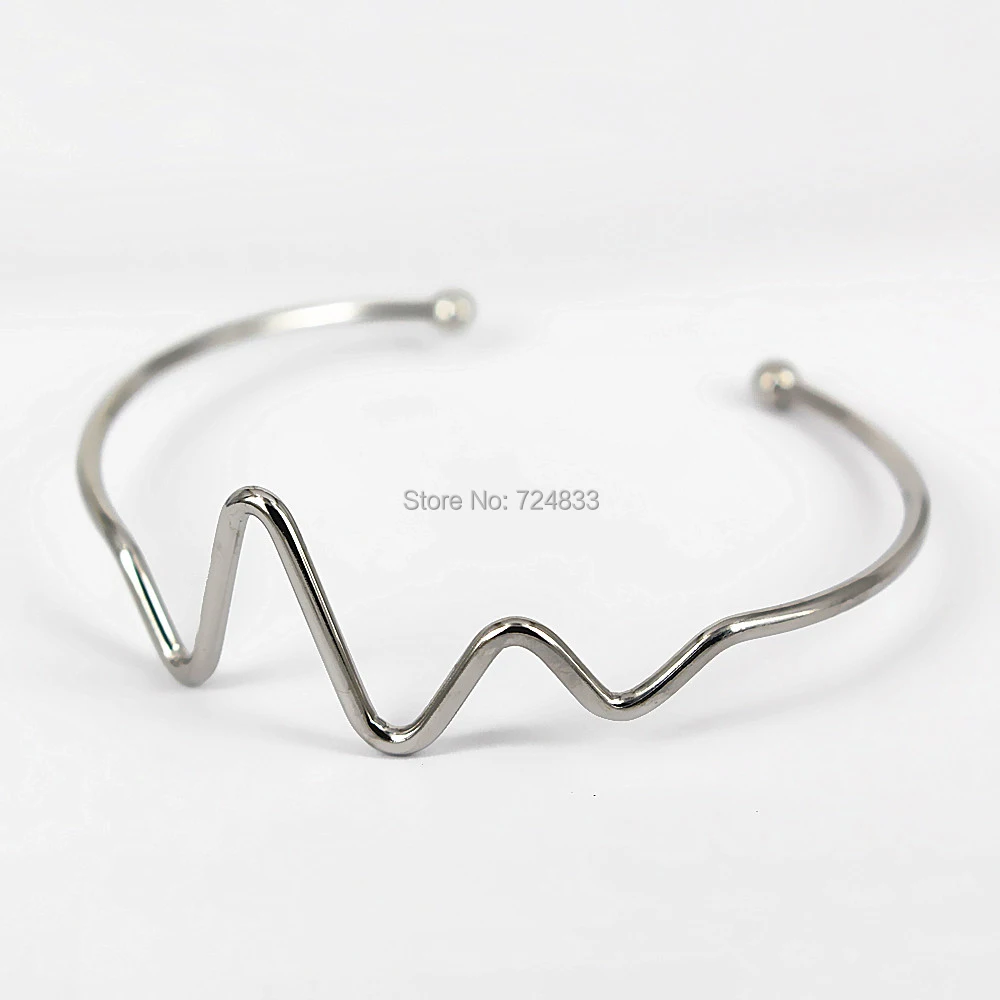 63 мм нержавеющая сталь открытый браслет на запястье проводной помахал простые