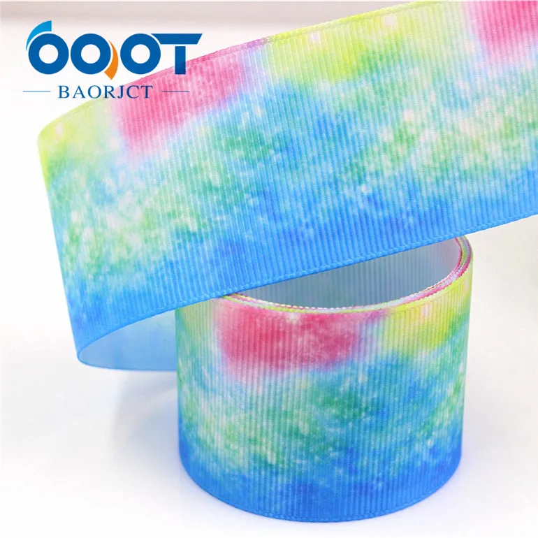 G-18523-263 OOOT BAORJCT G-18523-262 38 мм 10 ярдов Разноцветные Ленты Термотрансферная печать решетки Свадебные аксессуары DIY материалы - Цвет: G-18523-263
