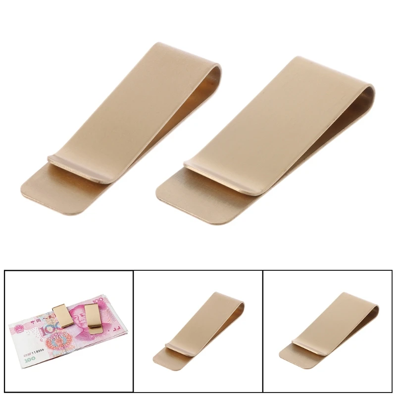 Тонкий Карманный Латунь металлический зажим Для мужчин портмоне с отделениями